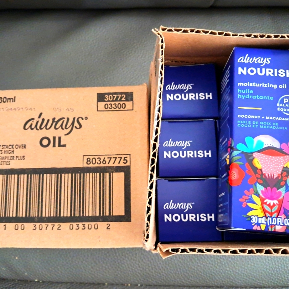 Always Nourishing Moisturizing Oil Lot Of 12 30ml 1fl oz.